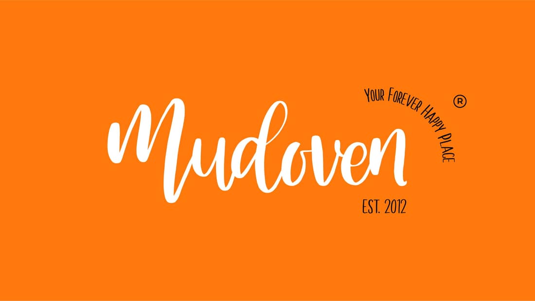 High-Contrast Orange Background Logo Block Variation